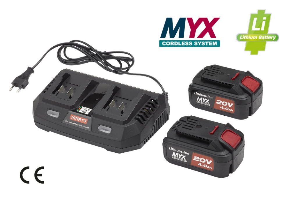 Kit 2 batterie al litio + caricabatterie doppio