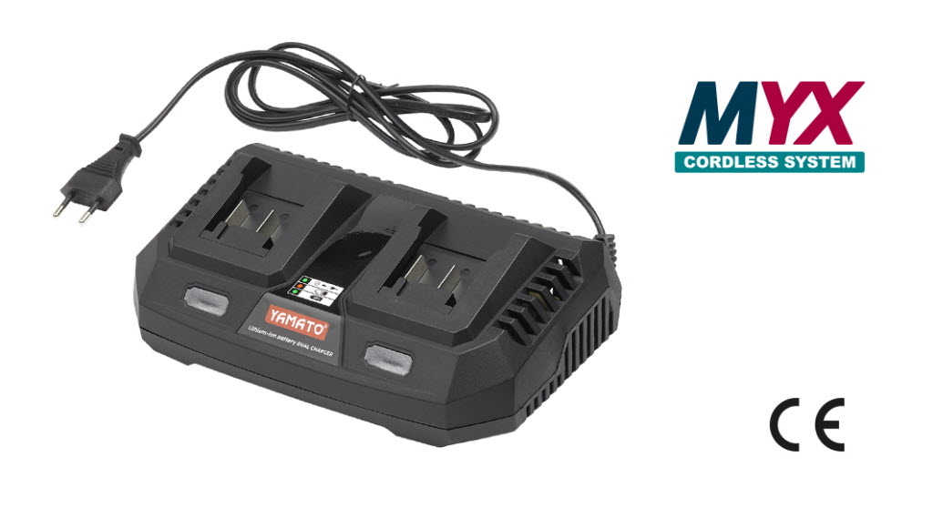 Caricabatterie per batterie al litio doppio